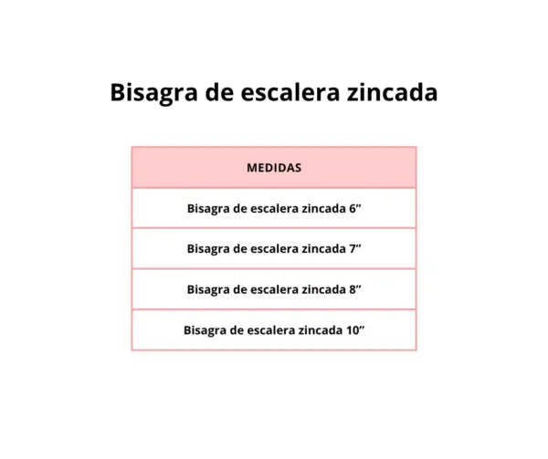 Bisagra de escalera zincada - Image 3