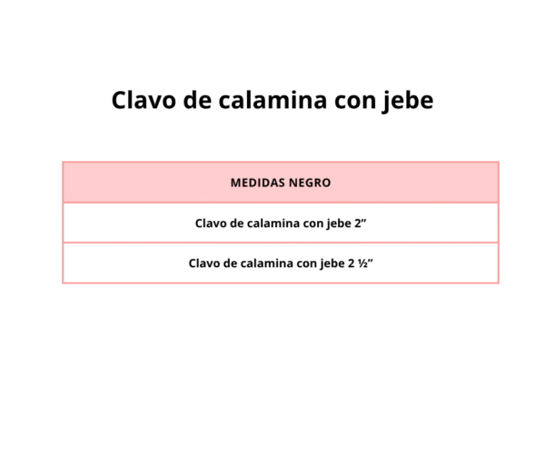 Clavo de calamina con jebe - Image 4