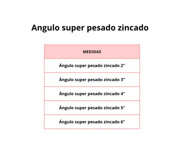 Ángulo súper pesado zincado - Image 3