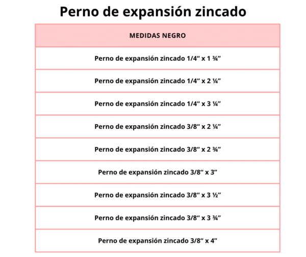 Perno de expansión zincado - Image 4
