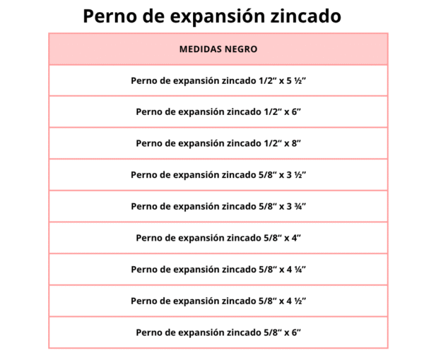 Perno de expansión zincado - Image 6