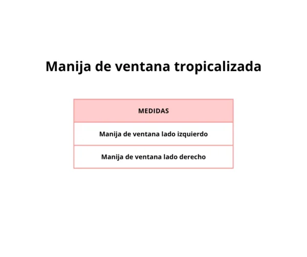 Manija de ventana tropicalizada - Image 3