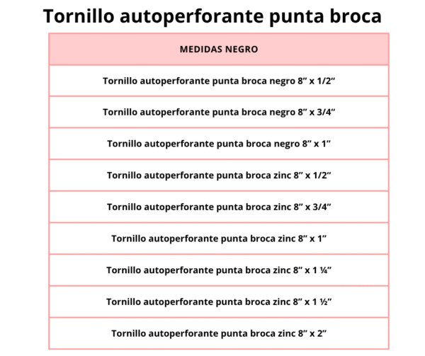 Tornillo autoperforante punta broca - Image 4